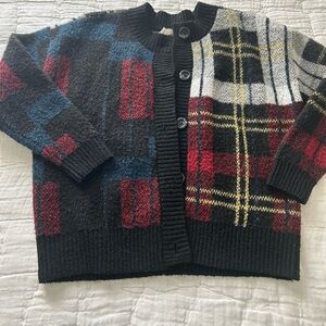 ANTHROPOLOGIE PLAID CARDIGAN XS OVERSIZED